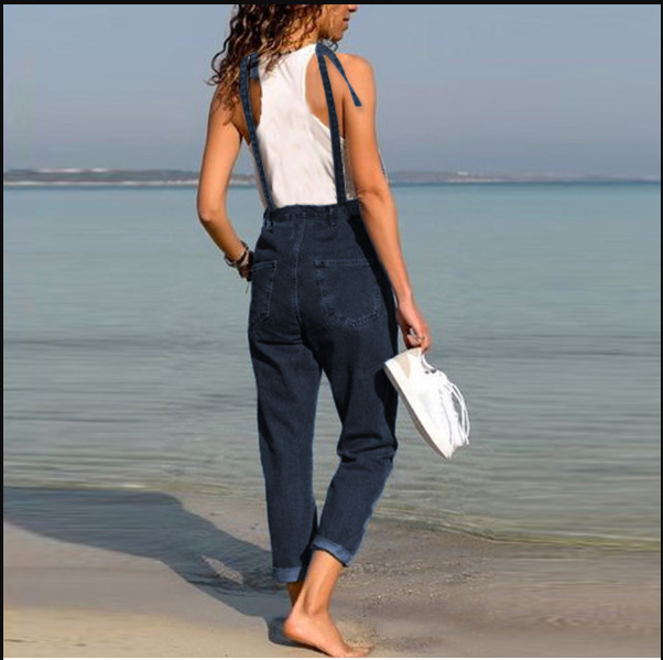 Stylish Pocket Casual Jumpsuit