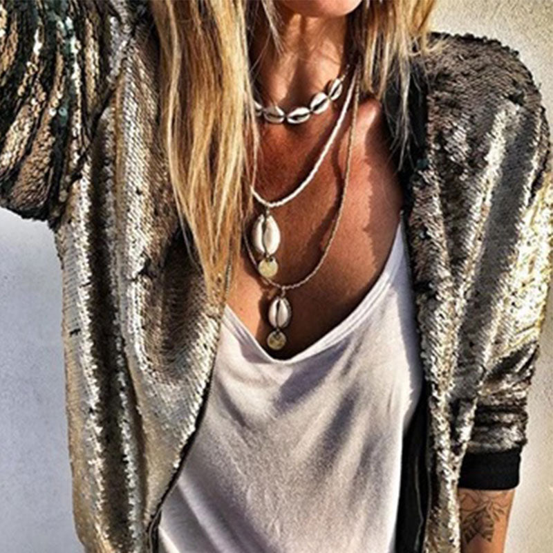 Casual Sequined Jacket