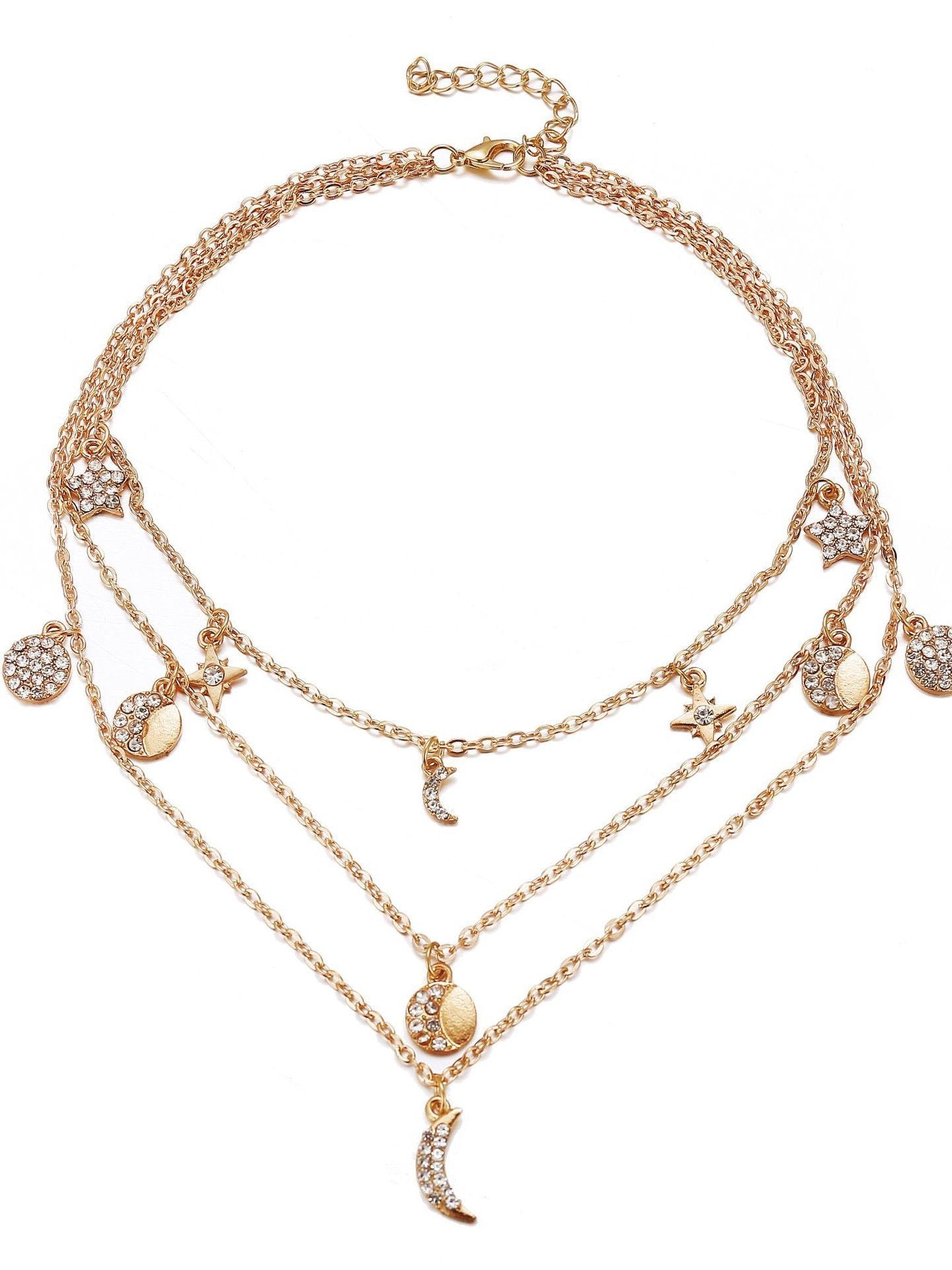 Vintage Crystal Multistory Necklace