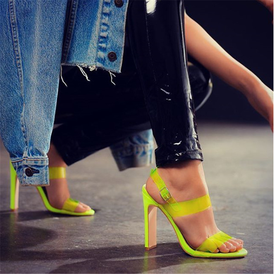 Fashion Candy Color High Heel Sandals