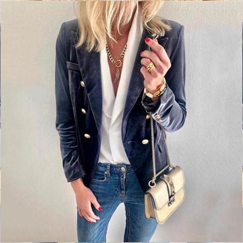 Autumn And Winter   Fashion Suede Suit Jacket