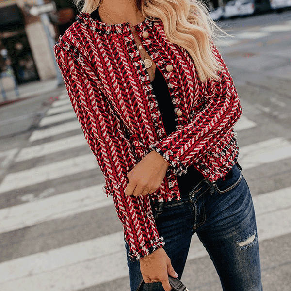 Fashion Printed Long Sleeve Jacket