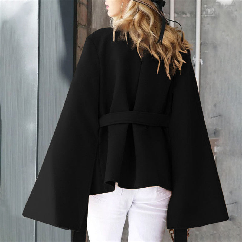 Stylish Sleek Slim Solid Woolen Coat