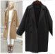 Wool coat women's long windbreaker woolen coat