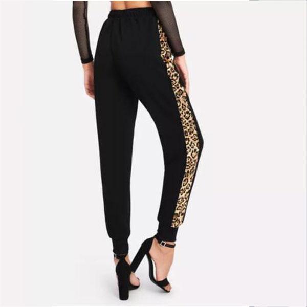 Fashion Casual Leopard Print Fedora Pants