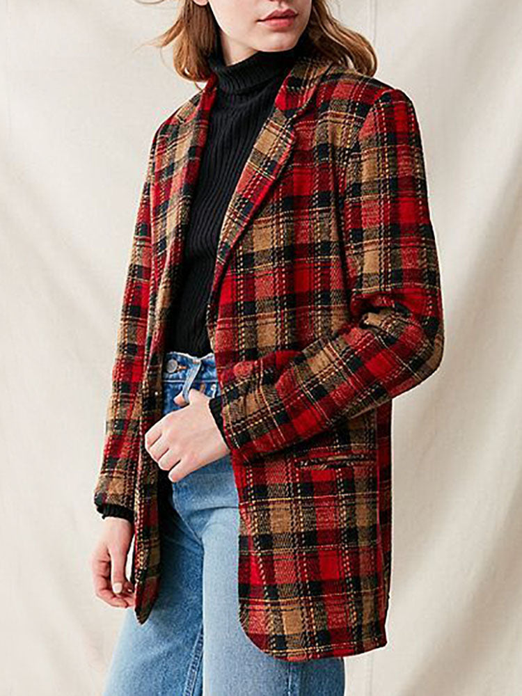 Women's England Plaid Jacket