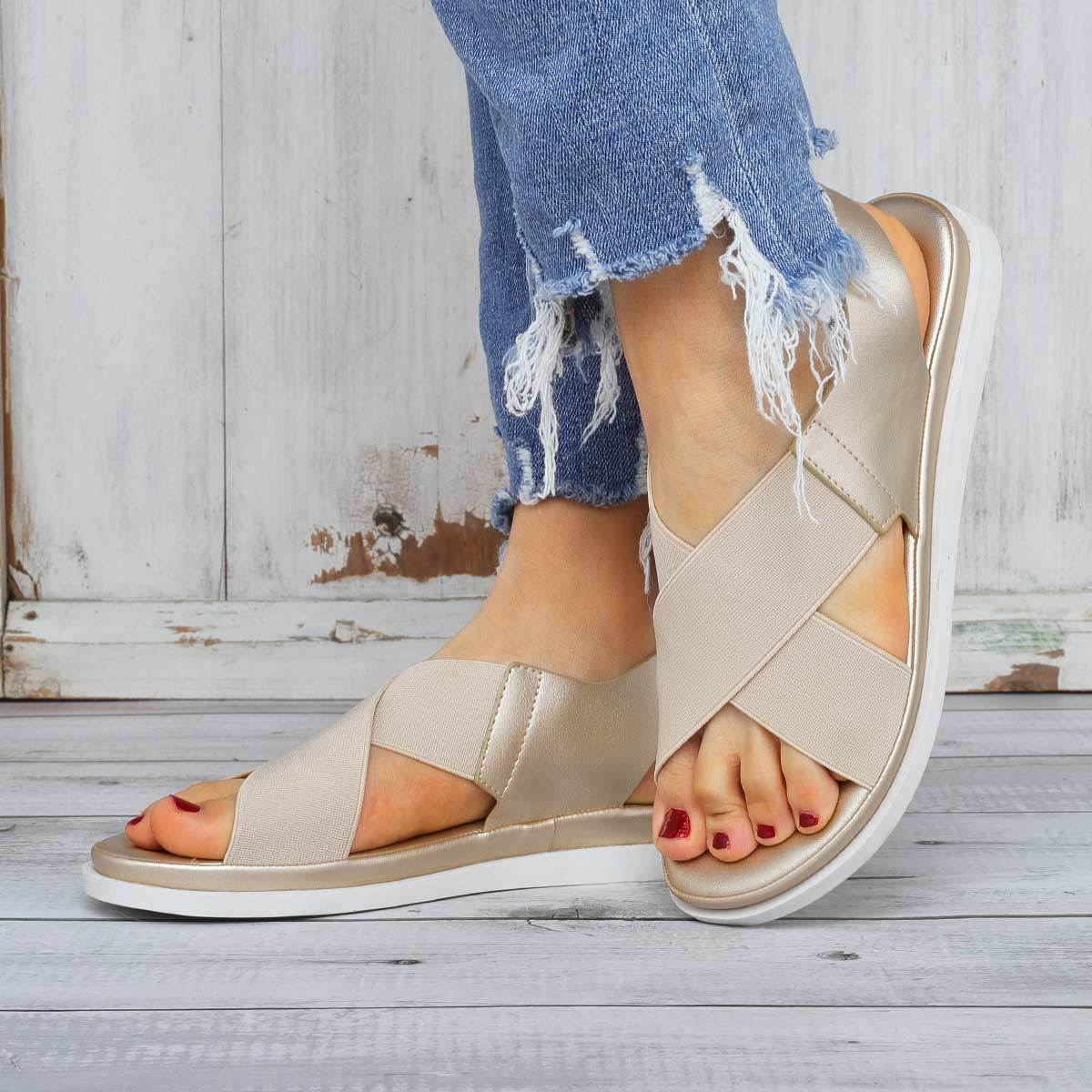 Fashion Casual Cross Elastic Sandals