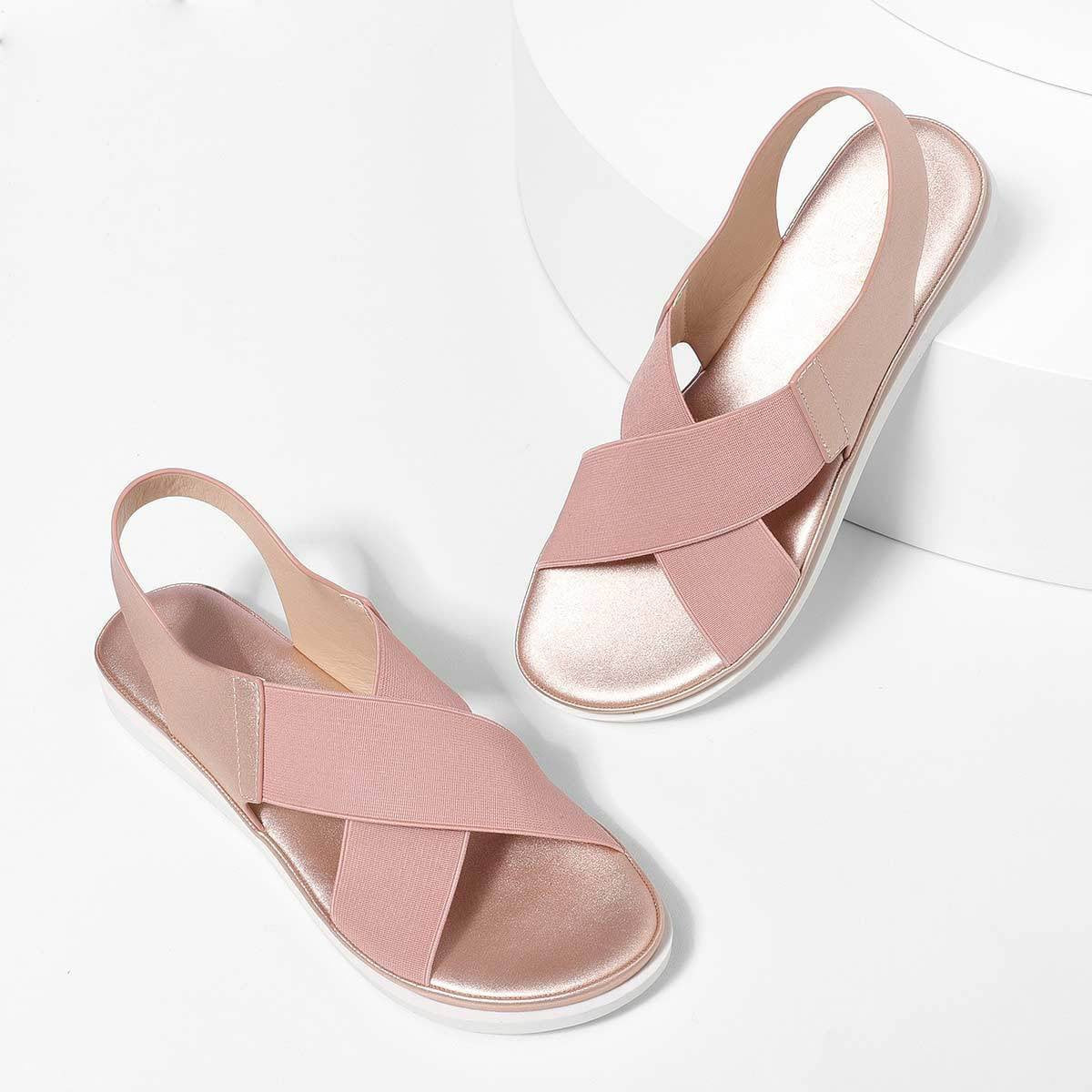 Fashion Casual Cross Elastic Sandals