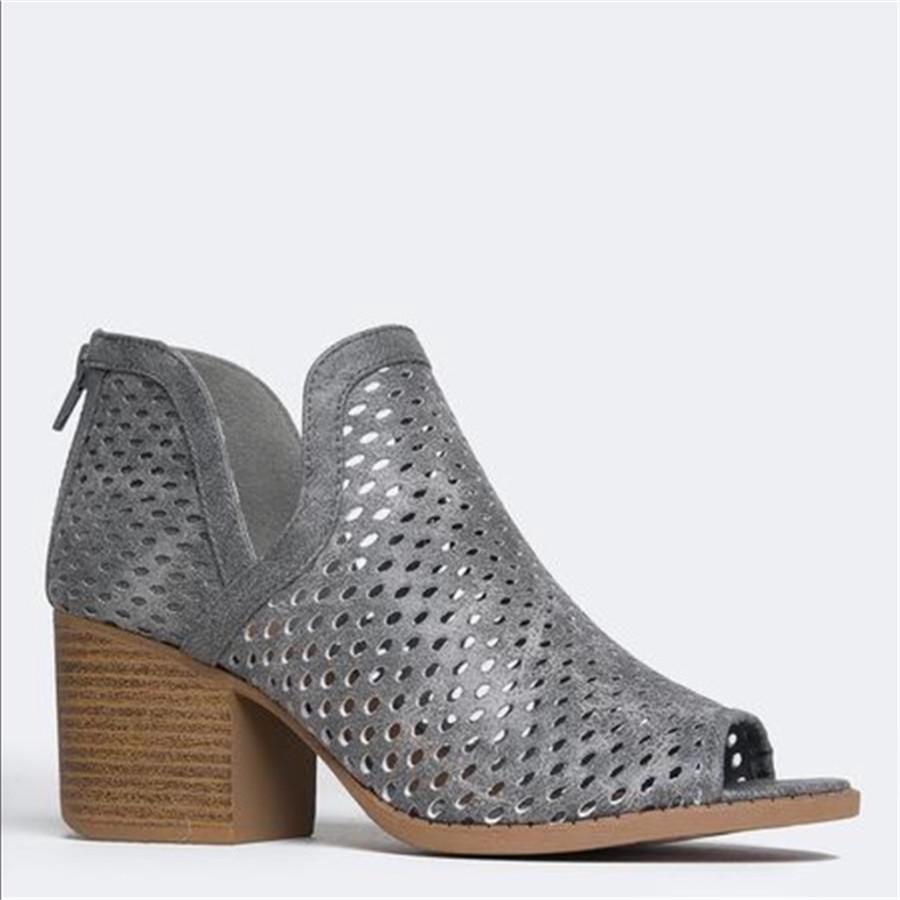 Openwork Fish Mouth Thick Sandals