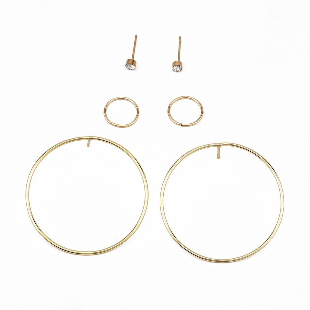 Fashion Personality New Circle Women's Earrings Set