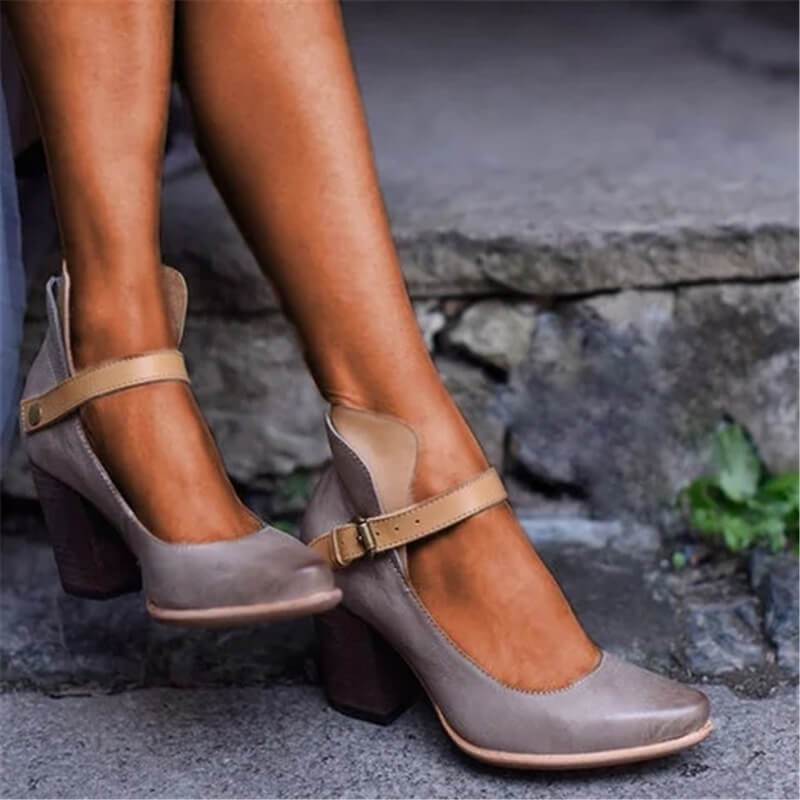 Fashion Retro  Buckle High Sandals