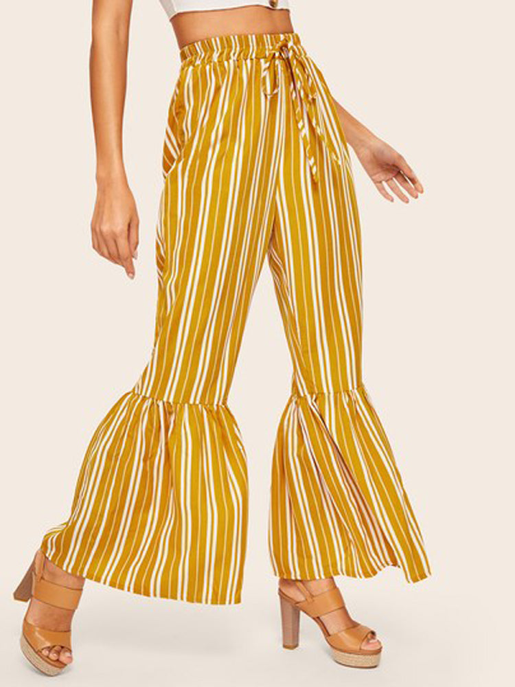 Boho Stripe See-Through Pants