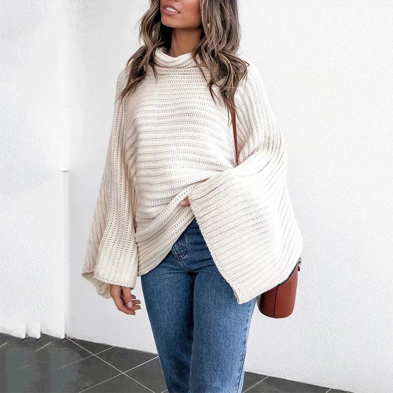 Casual Pure Color Round Neck Long Sleeve Sweater