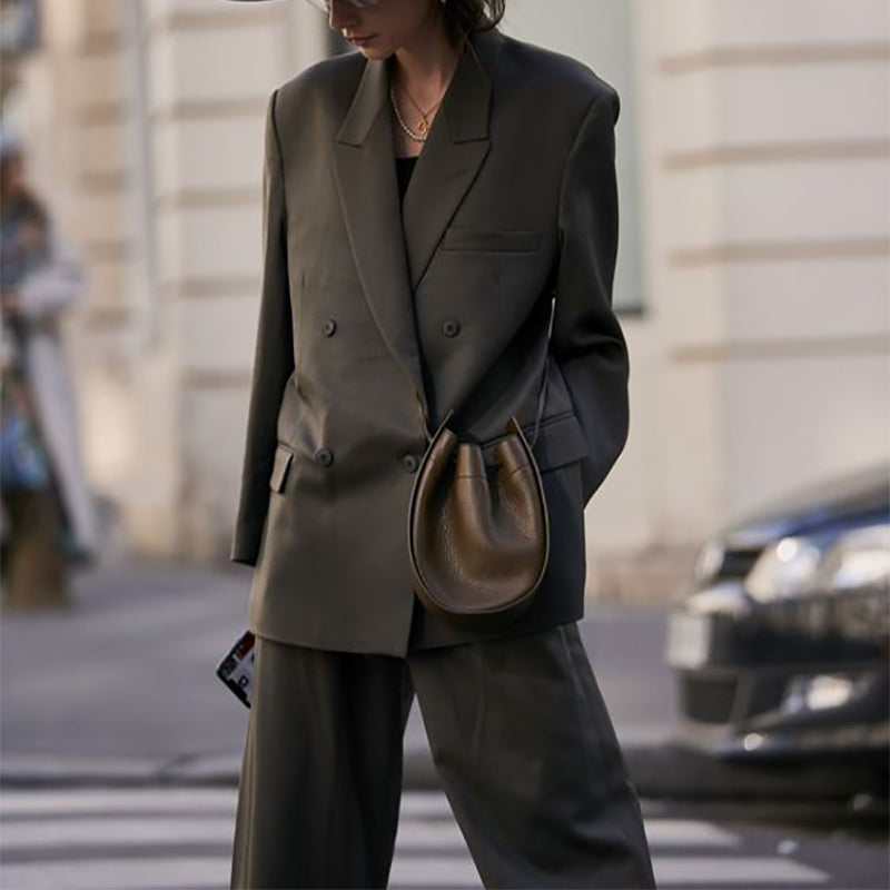 Contracted Temperament Button Long Sleeve Suit
