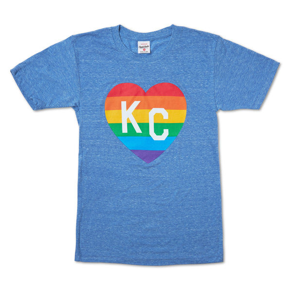 Royal KC Heart Blue & White Tie Dye Vintage T-Shirt