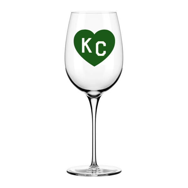 Made in KC x Charlie Hustle KC Heart Pint Glass: Red/Yellow