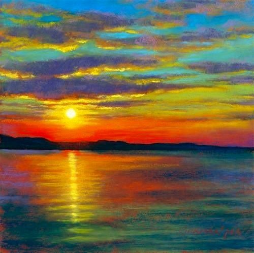 Easy Sunrise Seascape Paintings, Easy Seascape Painting Ideas for Beginners, Easy Landscape Painting Ideas, Easy Acrylic Seascape Paintings, Simple Beautiful Seascape Canvas Paintings for Beginners