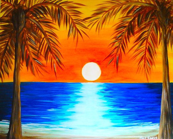 Easy Landscape Painting Ideas, Easy Sunrise and Sunset Painting Ideas for Beginners, Easy Seascape Paintings, Easy Boat Paintings, Simple Acrylic Painting Ideas for Kids, Easy Canvas Painting Ideas