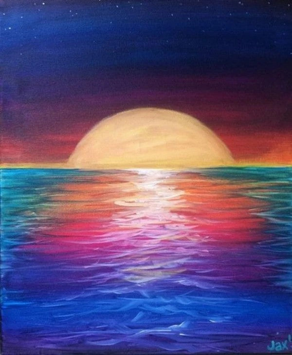 Easy Seascape Painting Ideas for Beginners, Easy Sunrise Seascape Paintings, Easy Landscape Painting Ideas, Easy Acrylic Seascape Paintings, Simple Beautiful Seascape Canvas Paintings for Beginners