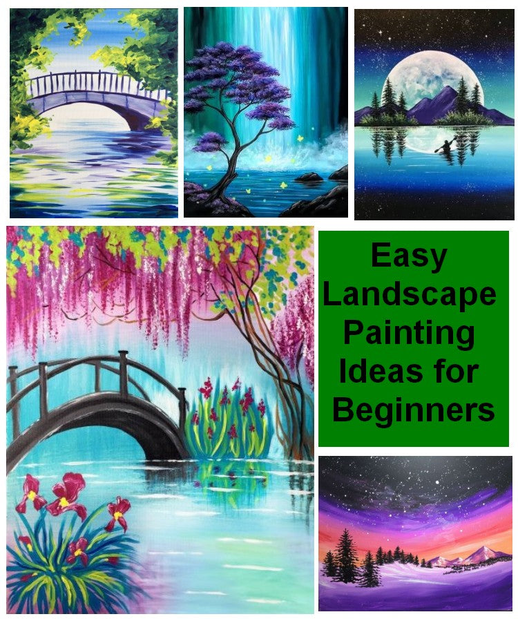 Simple Canvas Painting Ideas for Kids, Easy Landscape Painting Ideas for Beginners, Easy Watercolor Painting Ideas, Easy Acrylic Painting Ideas, Easy Oil Paintings