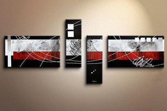 Large Oil Painting, Black and Red Canvas Painting, Modern Painting for Sale, Canvas Wall Art Paintings, Large Abstract Art Paintings