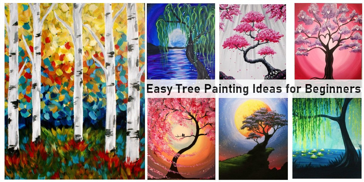 painting ideas canvas trees