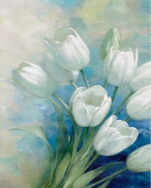 Simple Abstract Flower Art, White Tulip Flower Paintings, Easy Acrylic Flower Paintings, Simple Flower Painting Ideas for Kids, Easy Flower Painting Ideas for Beginners, Easy Flower Canvas Paintings