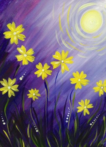 Easy Flower Painting Ideas for Beginners, Easy Acrylic Flower Painting ...