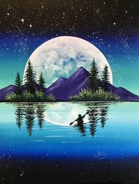 Easy Landscape Painting Ideas, Easy Mountain Painting Ideas for Beginners, Simple Canvas Painting Ideas, Easy Acrylic Painting Ideas for Beginners