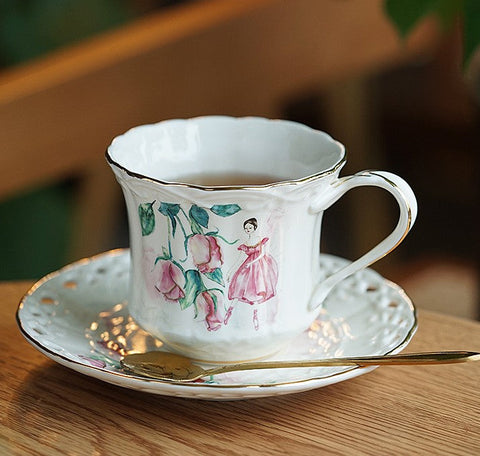 Beautiful British Tea Cups, Unique Afternoon Tea Cups and Saucers, Ele