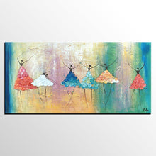 Load image into Gallery viewer, Simple Wall Art Ideas for Living Room, Ballet Dancer Painting, Large Acrylic Painting, Custom Canvas Painting, Modern Abstract Painting-ArtWorkCrafts.com
