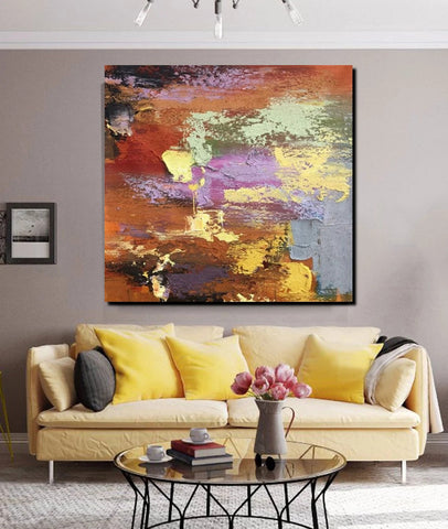 Living Room Abstract Paintings, Hand Painted Canvas Paintings