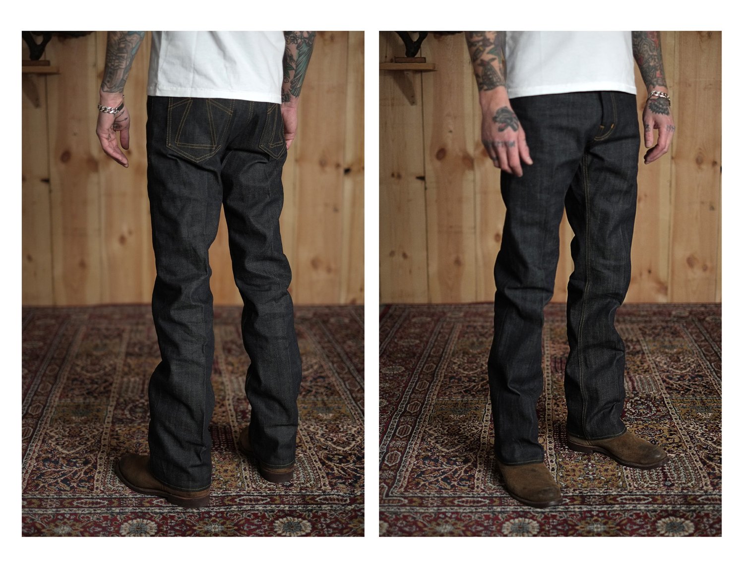 selvedge bootcut jeans