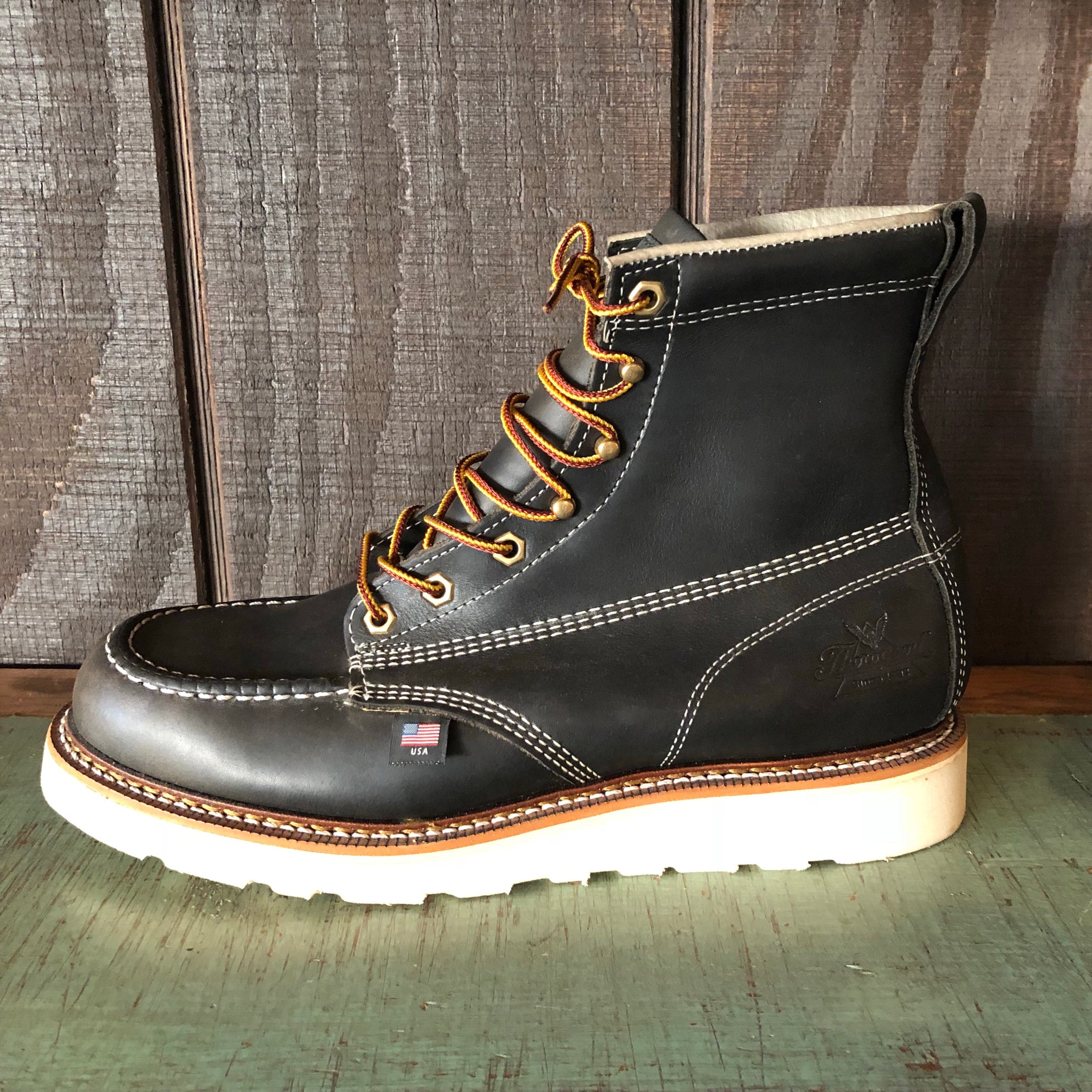 Thorogood 6” Moc Toe Boots - Black 