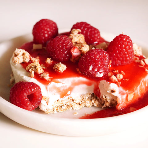 Cheesecake Himbeeren vegan