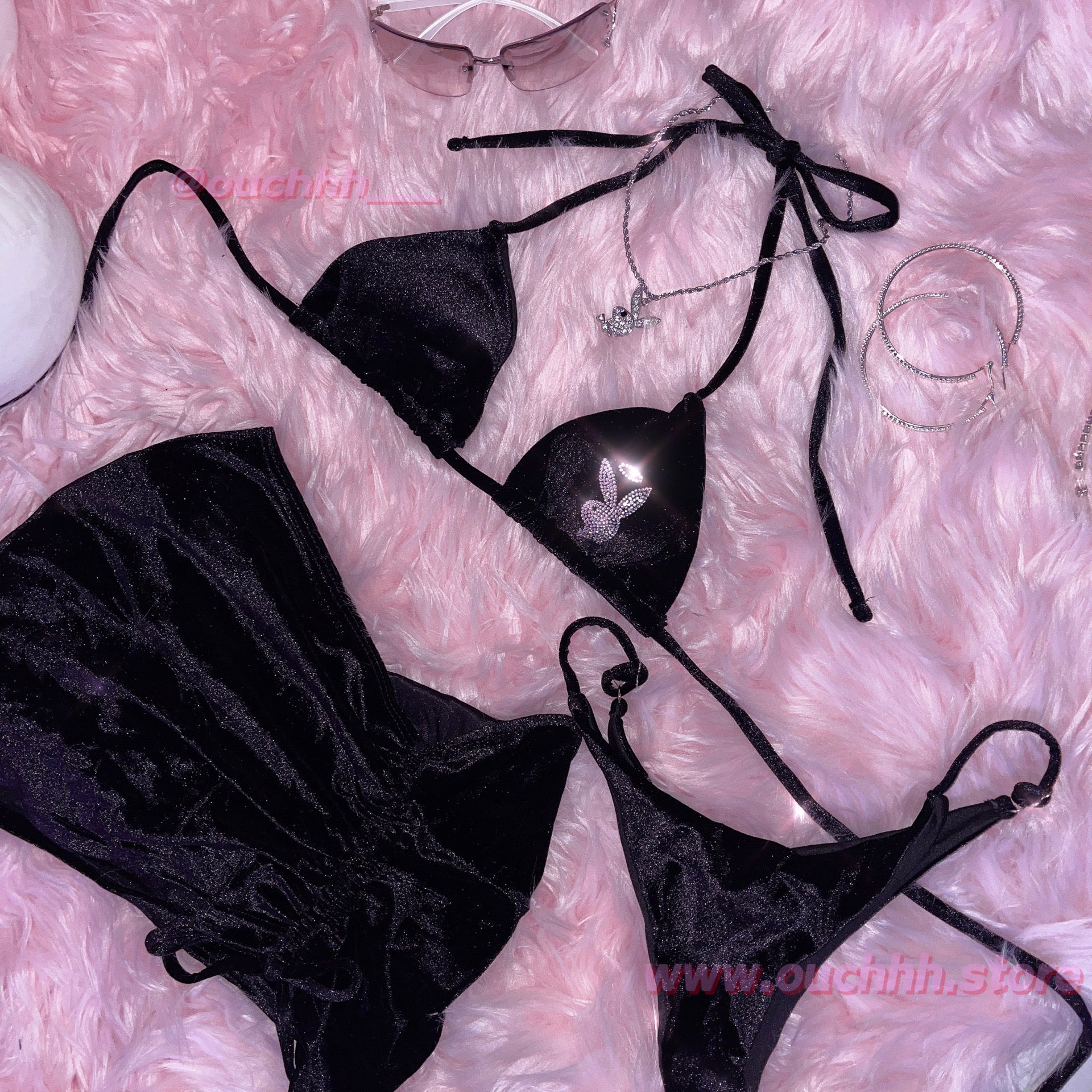 Lavish Kitty Bikini Set (Pink)