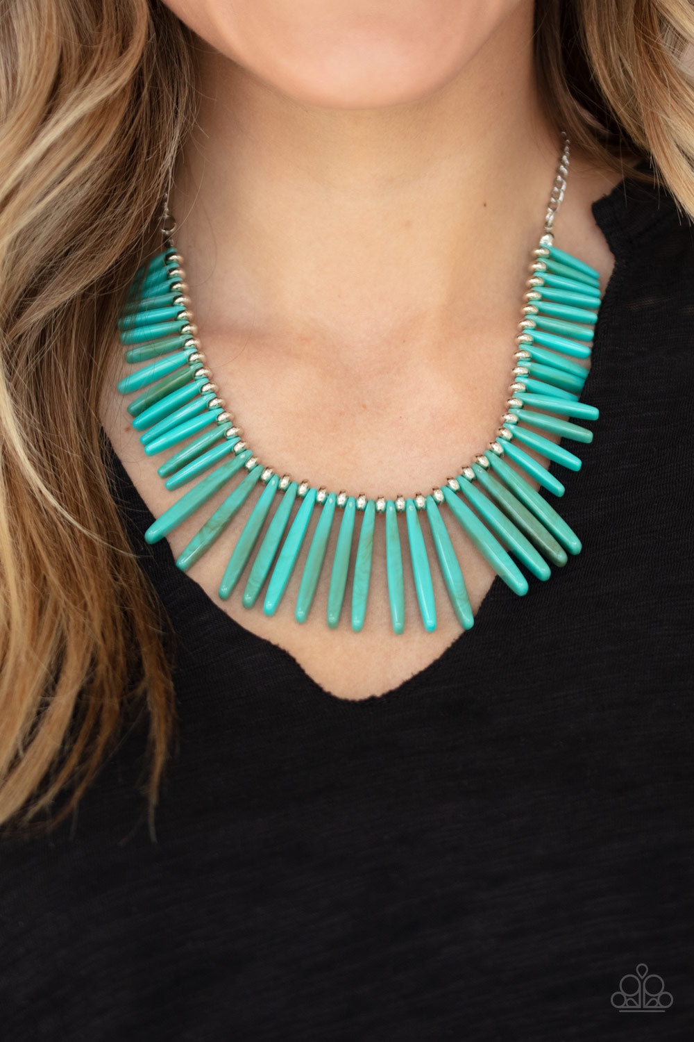 Paparazzi Accessories Out of My Element - Blue Necklace July Life of The Party