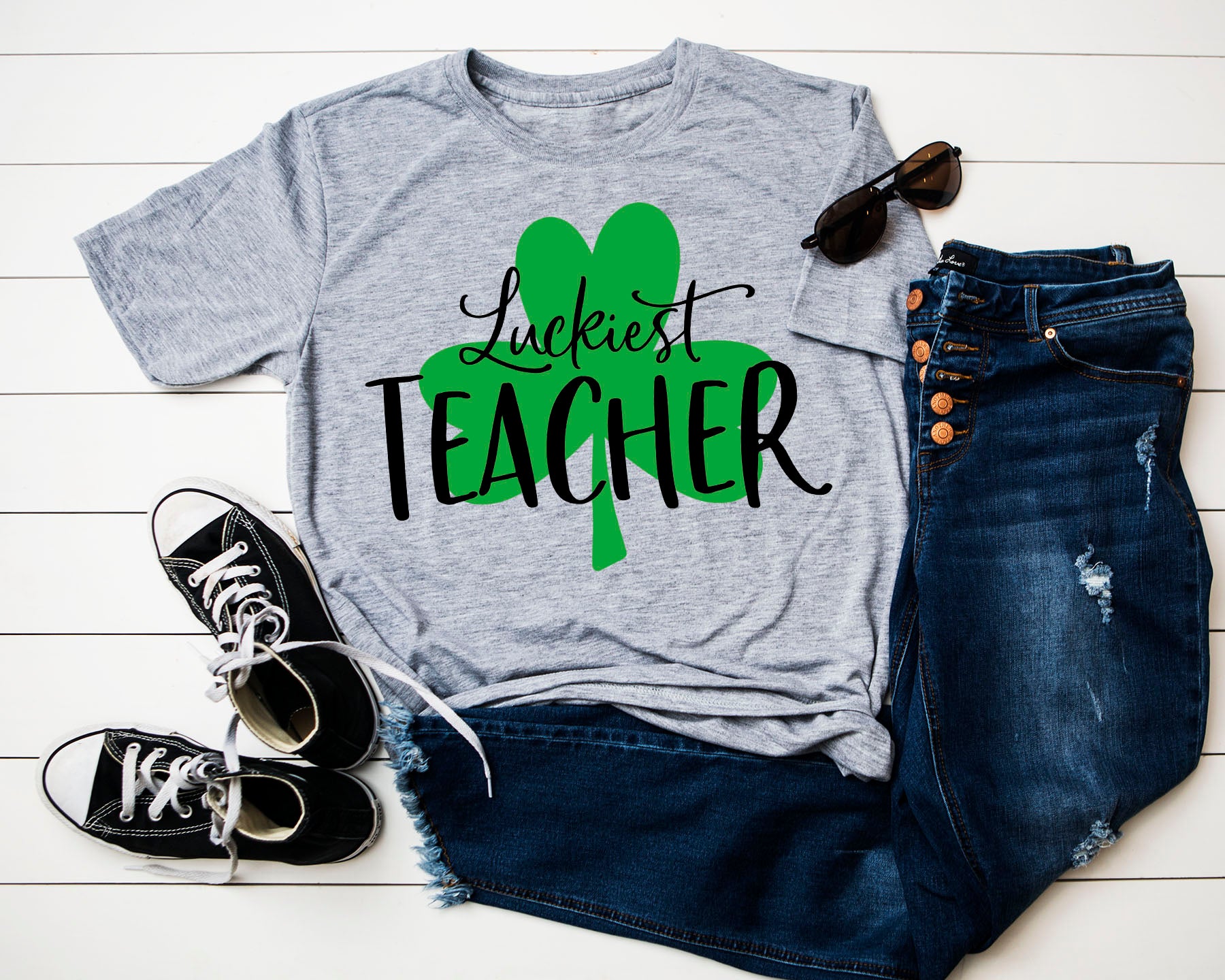 Download Luckiest Teacher design file (dxf, eps, png, svg ...