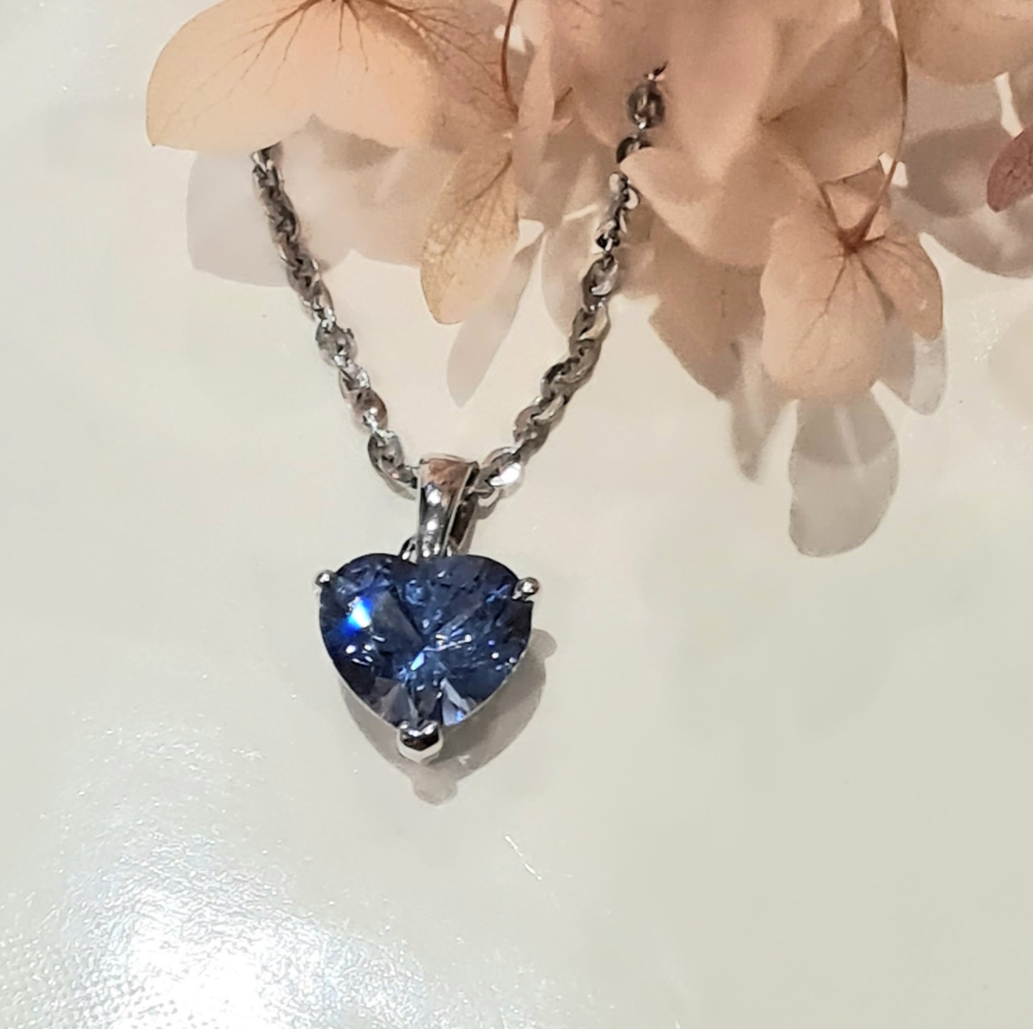 Aquamarine Heart Shape Pendant – Angel Aurora