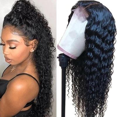 Brazilian Water Wave Frontal 360 Lace Wigs Black Blonde Gray