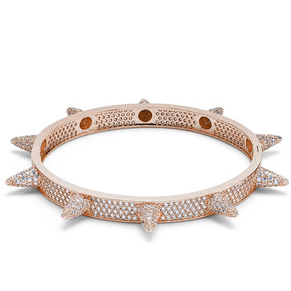 Iced Out Gold Spike Bracelet 7mm – No Cap Jewelry