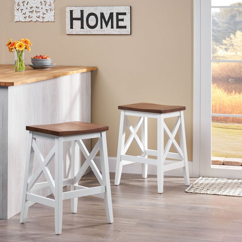 farmhouse style interior decor design rustic stools kitchen chairs 