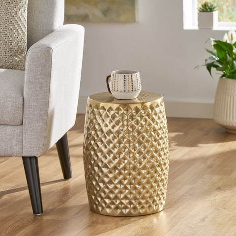 Kimberly Boho Glam Handcrafted Hammered Side Table