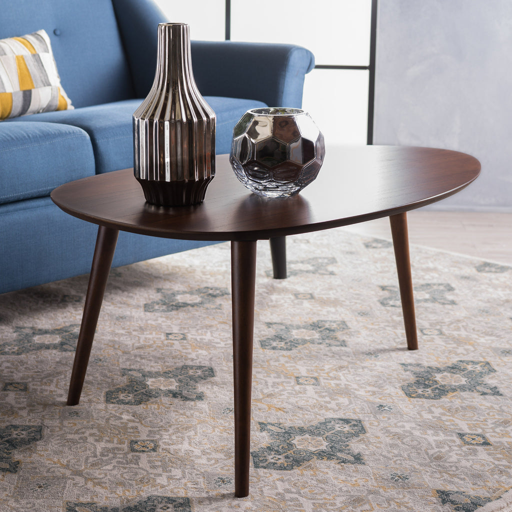 caspar walnut wood coffee table