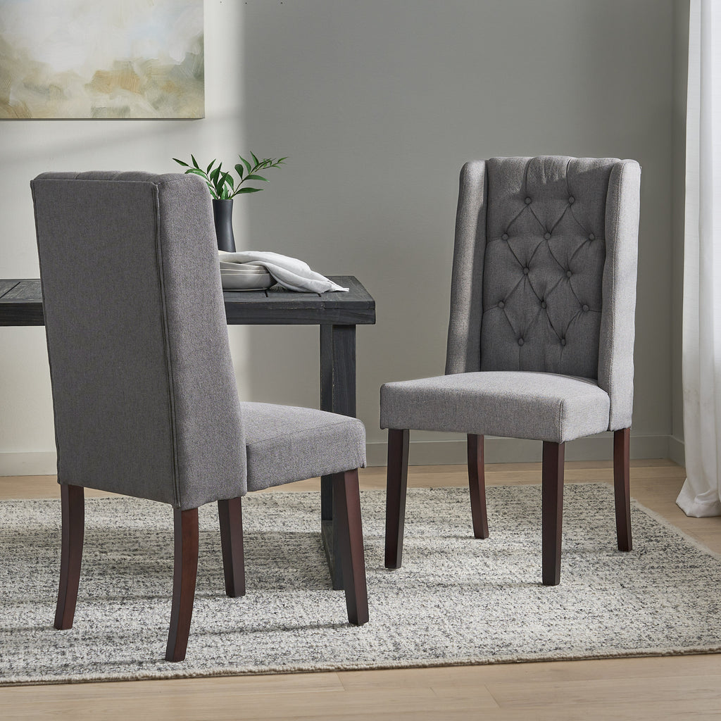 high back tufted dining chair