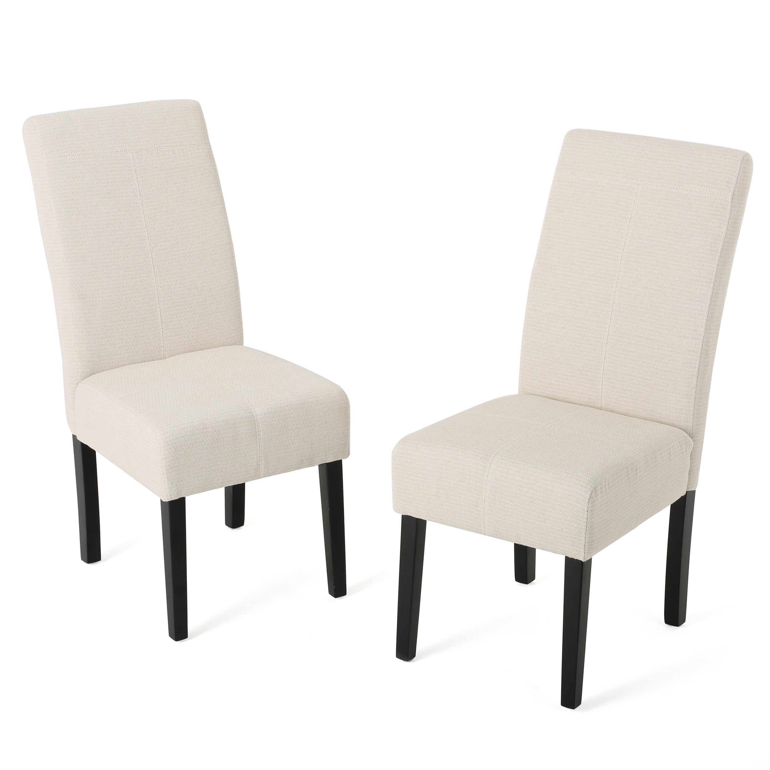 Araducan Beige Fabric Dining Chair Set of 2 Default Title