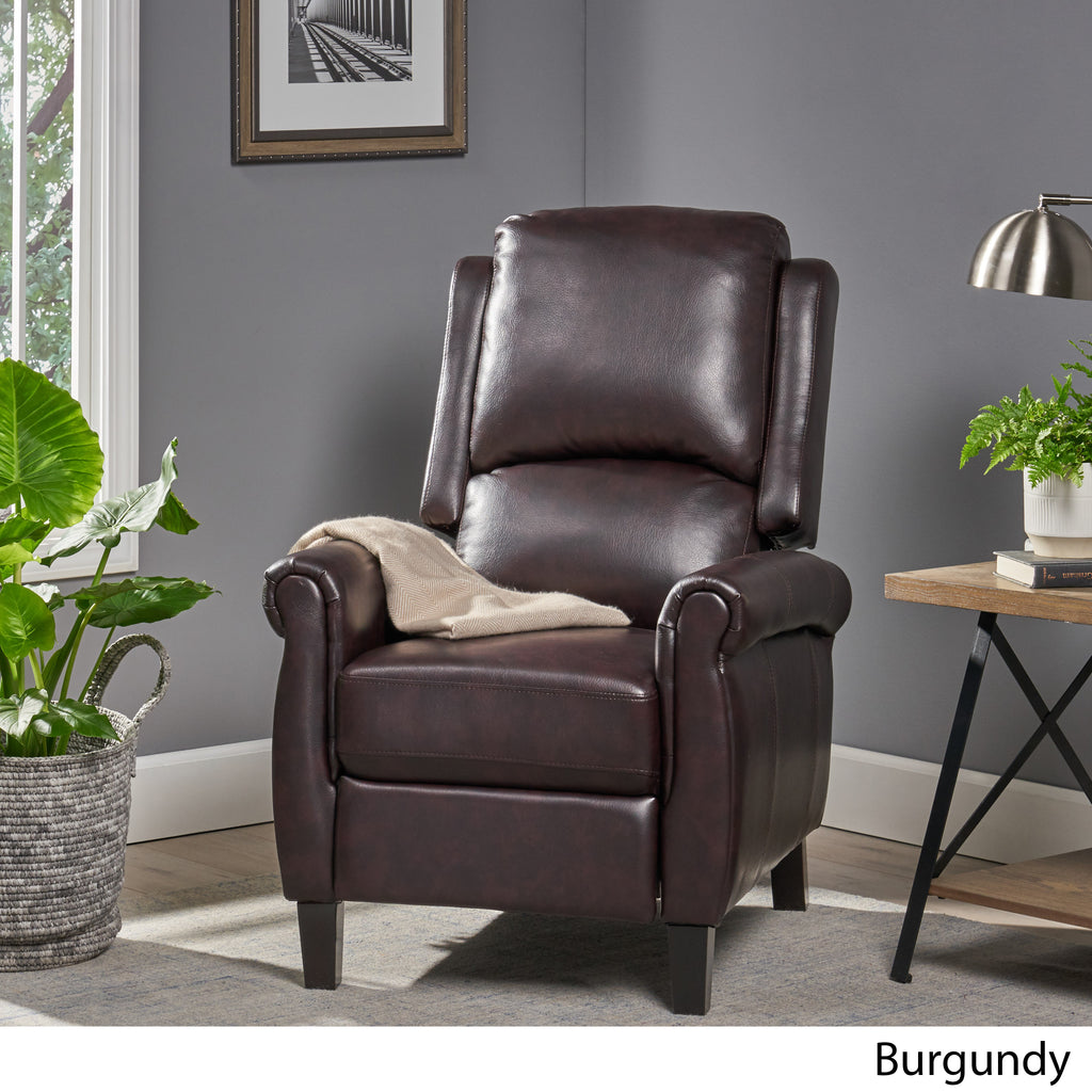 Memphis Pu Leather Recliner Club Chair Gdfstudio