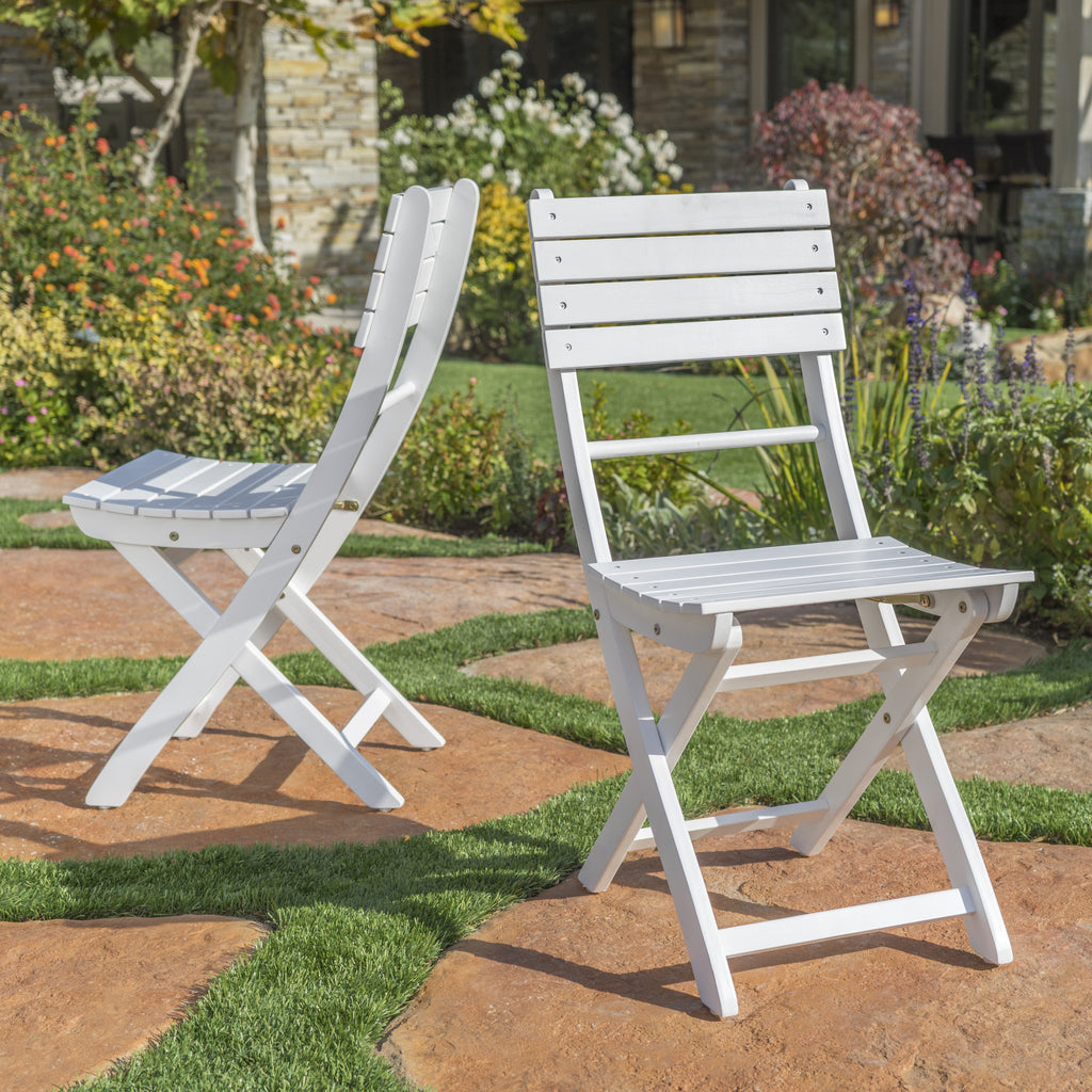 white wood folding chairs