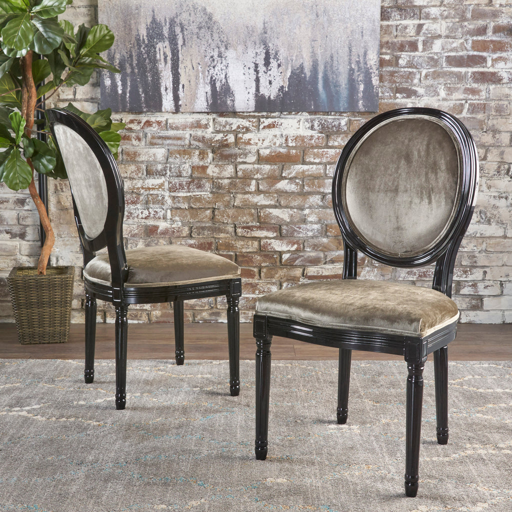 Camilla Traditional Grey New Velvet Dining Chairs (Set of 2) – GDF Studio