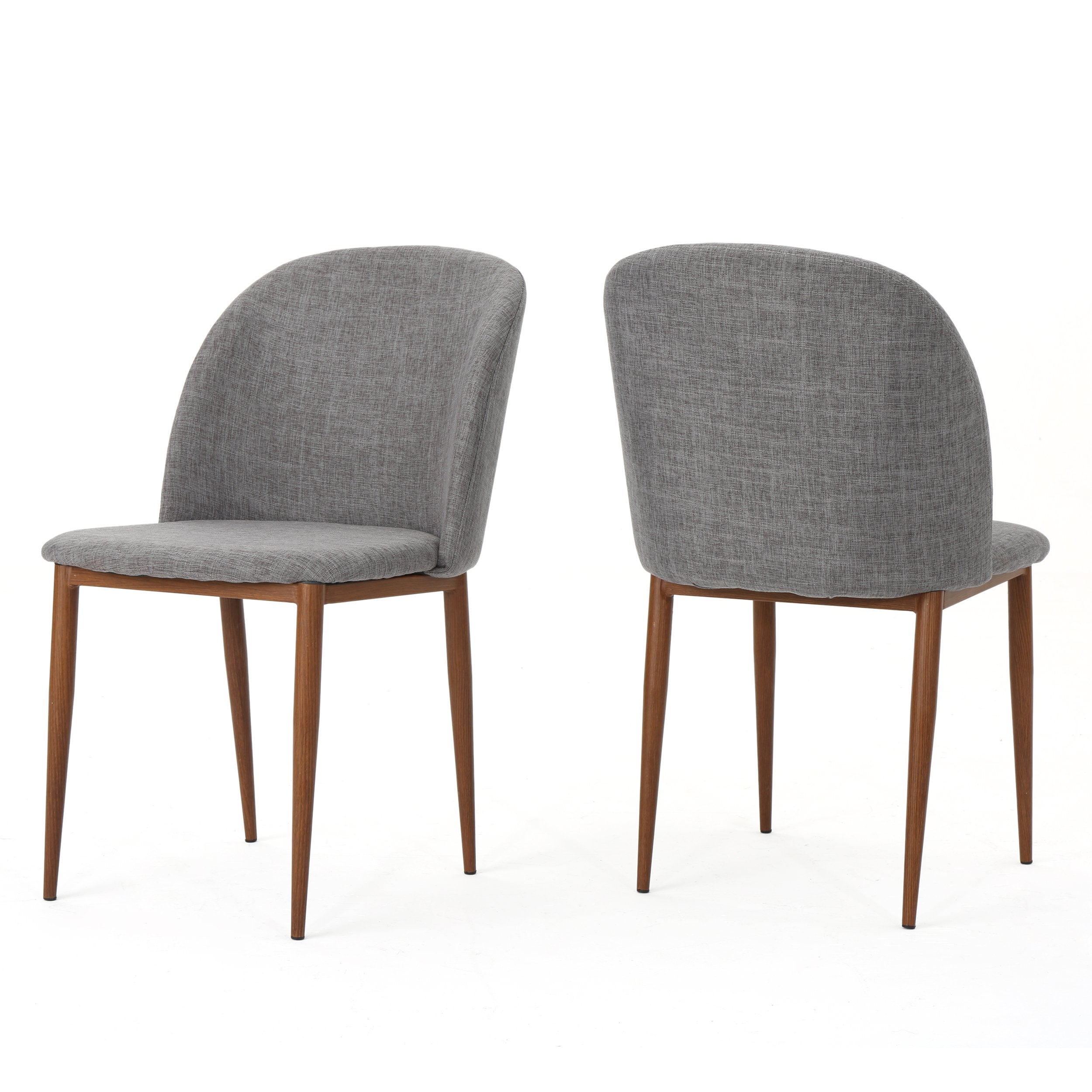 Anastasia Light Gray Fabric Dining Chairs Set of 2 Default Title